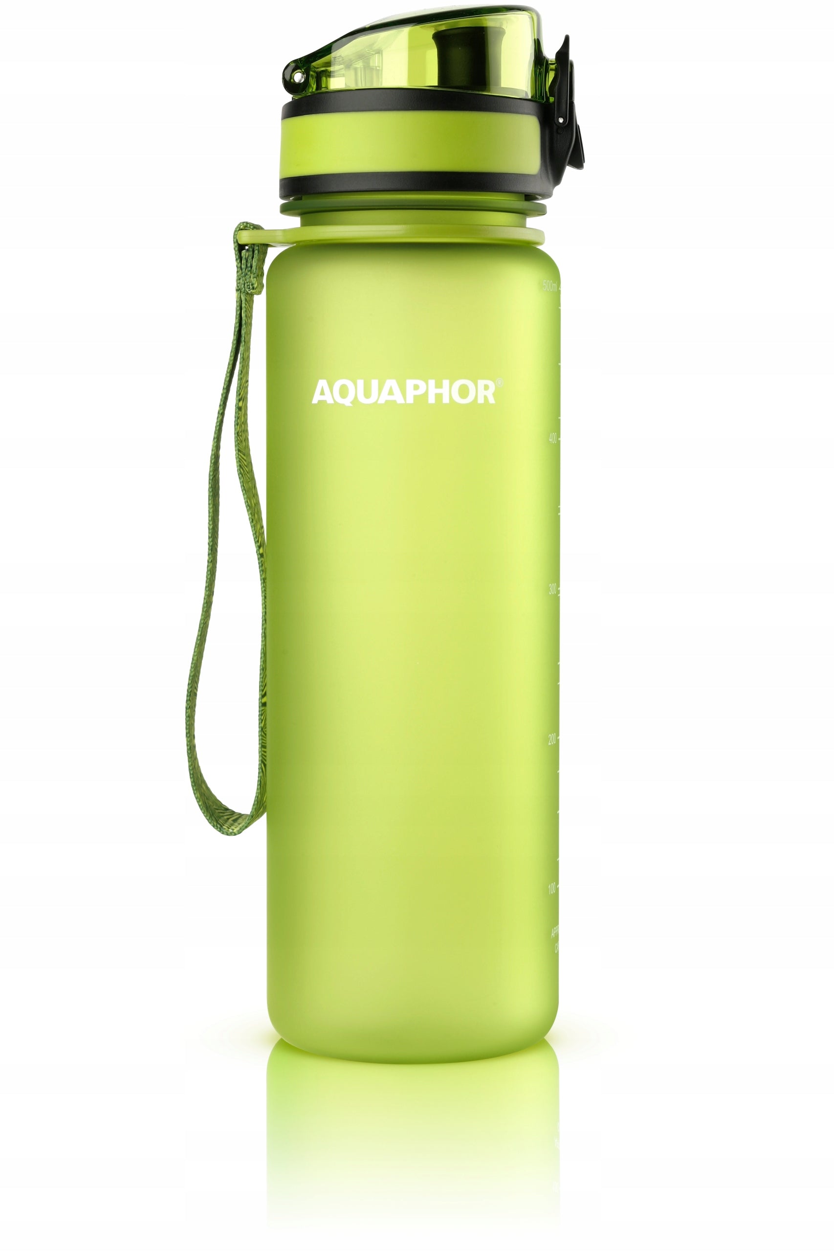 AQUAPHOR City Filter Bottle 0,5L with 2 Drinking Water Cartridges Green Manufacturer code City Z +0,5