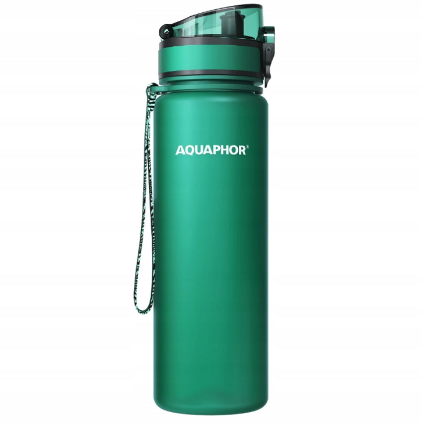 AQUAPHOR WATER BOTTLE SET DARK GREEN WATER FILTER BOTTLE 0,5L +3x FILTER Manufacturer code Aquaphor City