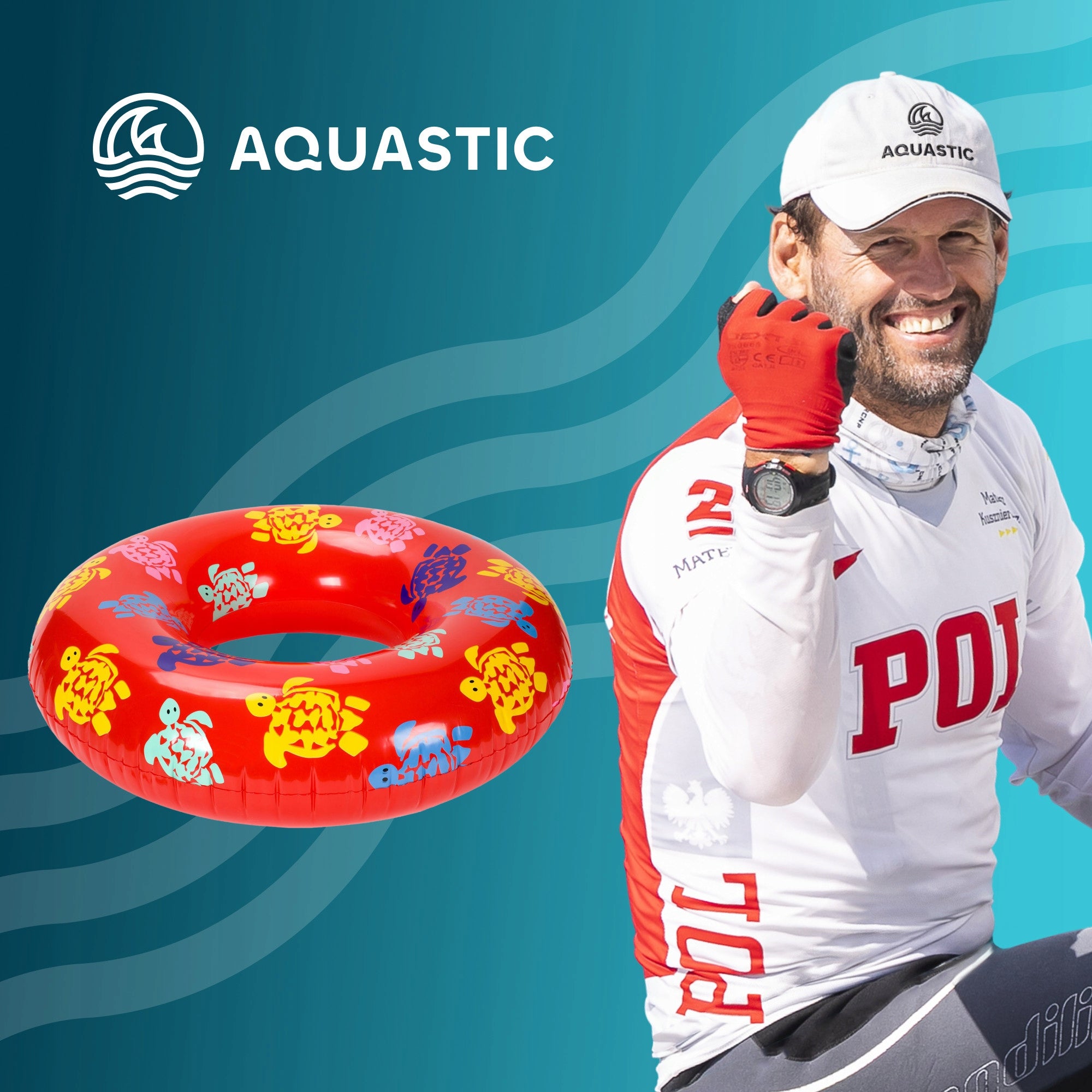 AQUASTIC CIRCLE INFLATABLE WHEEL FOR CHILDREN'S SWIMMING TO PLAY LEARNING Manufacturer code ASR-118R