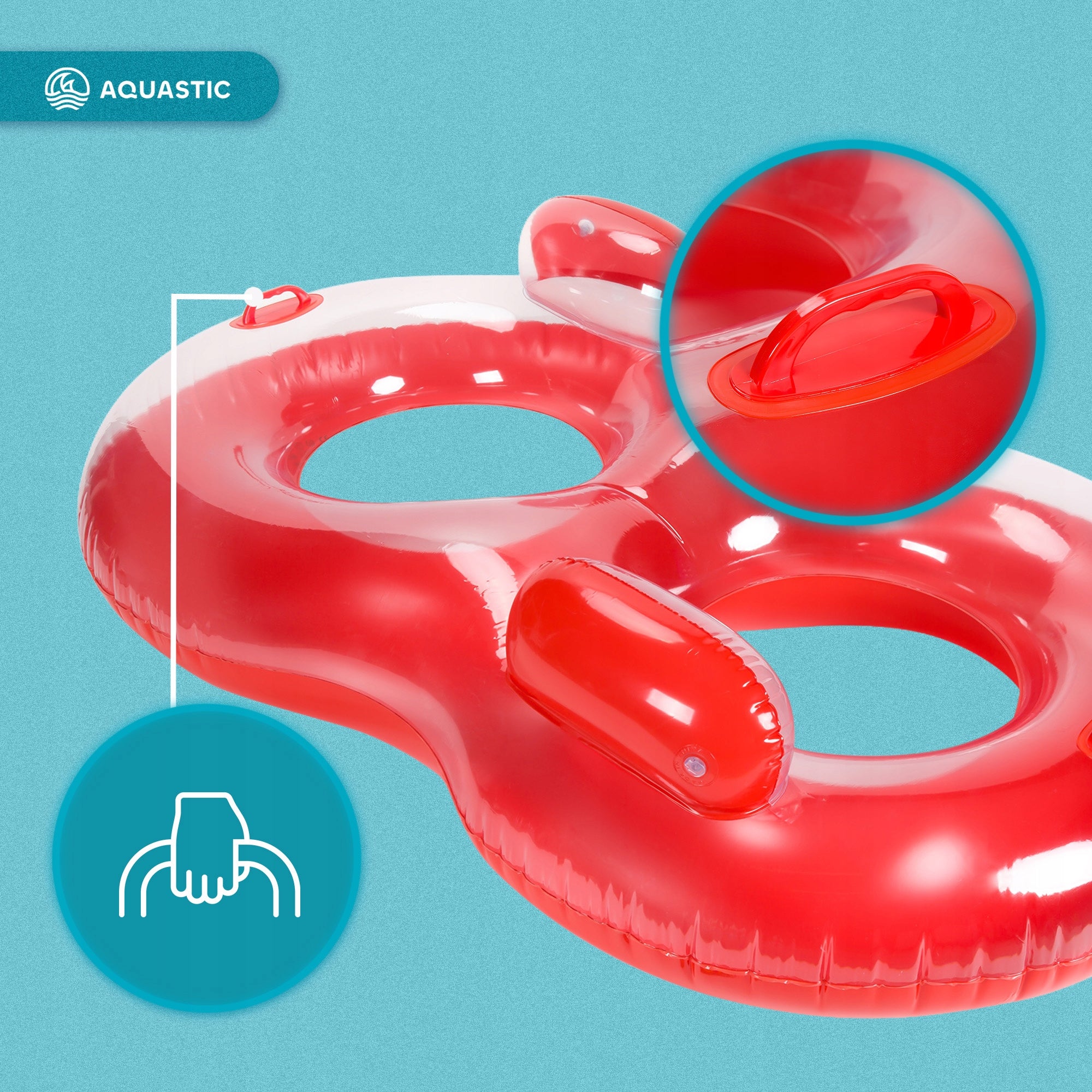AQUASTIC WHEEL INFLATABLE SWIMMING WHEEL 2-Person VERSATILE LIGHTWEIGHT EAN (GTIN) 5904823000351