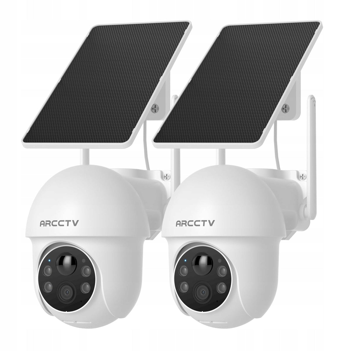ARCCTV Solar Camera 4MP Outdoor Dual Band WiFi Alexa 2 Pcs