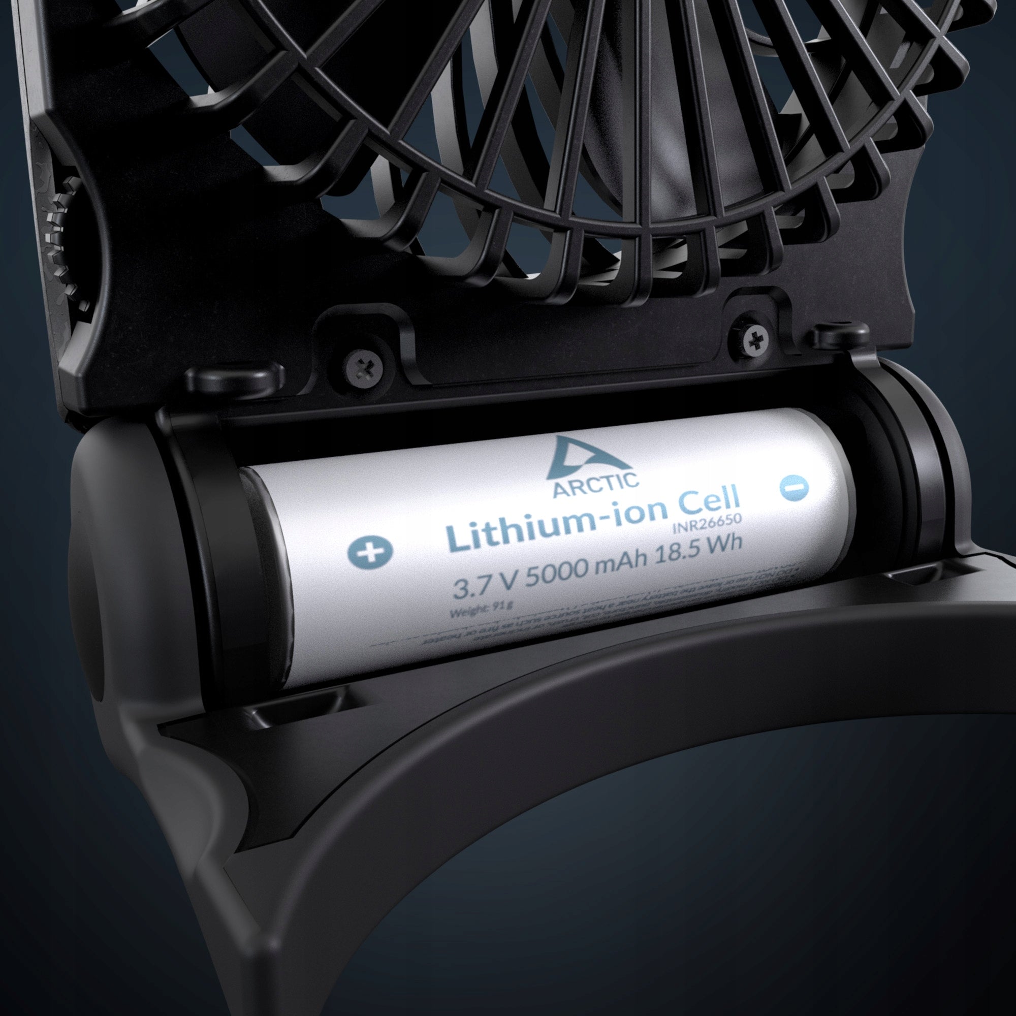 ARCTIC Summair 2Go Portable Fan, Powerful, 5000 mAh, 4300 RPM Functions tilt angle adjustment