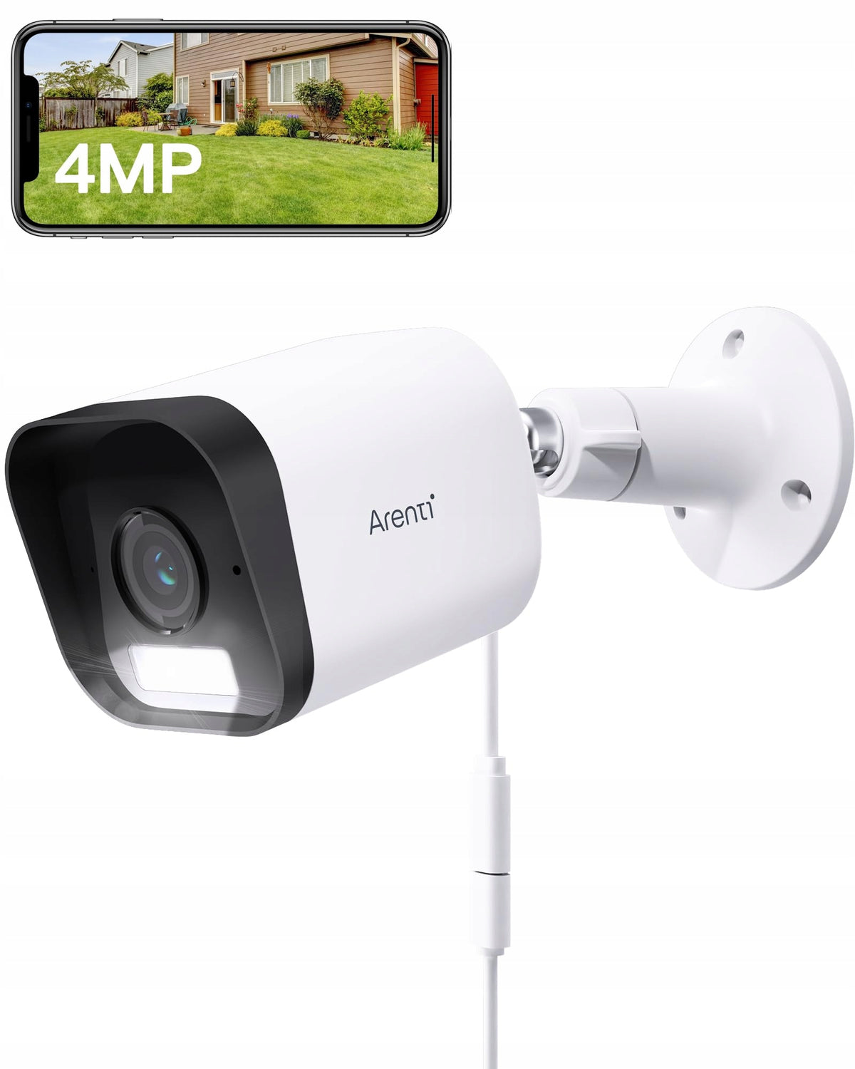 ARENTI Outdoor Camera 2.5K 4MP WiFi AI Motion Detection Alexa