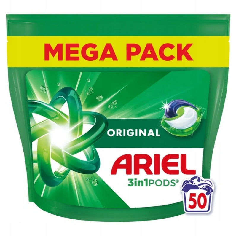 ARIEL 4in1 Original Washing Capsules 50 Pieces Universal Packaging status original