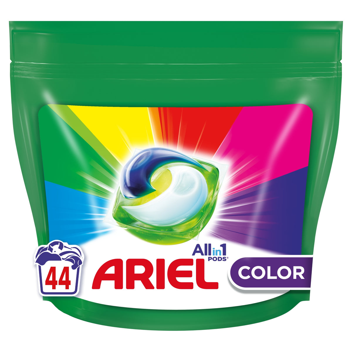 ARIEL ALL-IN-1 PODS COLOR WASHING CAPSULES FOR COLORED FABRICS 44 PIECES Manufacturer code 258329