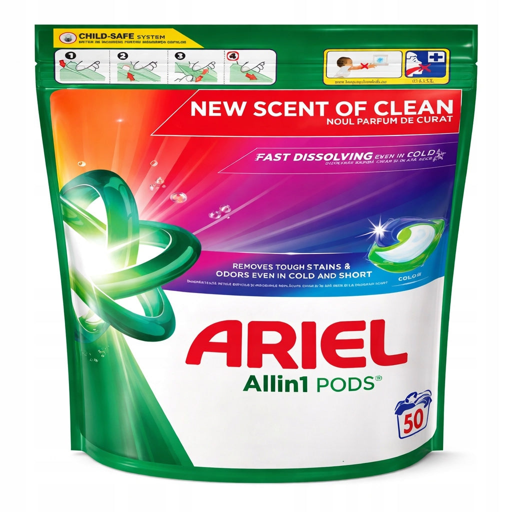 ARIEL All in 1 PODS Color 50 Capsules 910g Color Washing