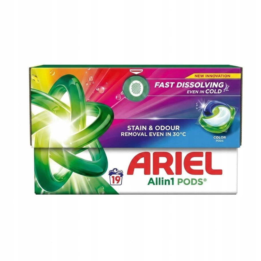 ARIEL COLOR 3 IN 1 WASHING CAPSULES 19 PCS.