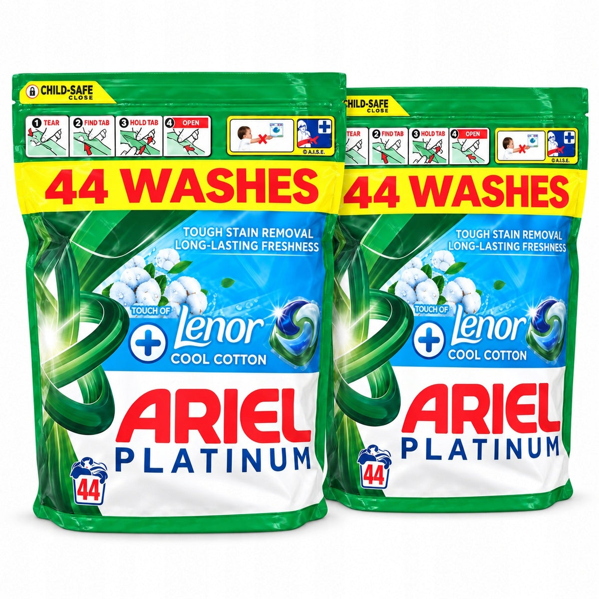 ARIEL+Lenor Universal Capsules 88 pcs Platinum Cool Cotton