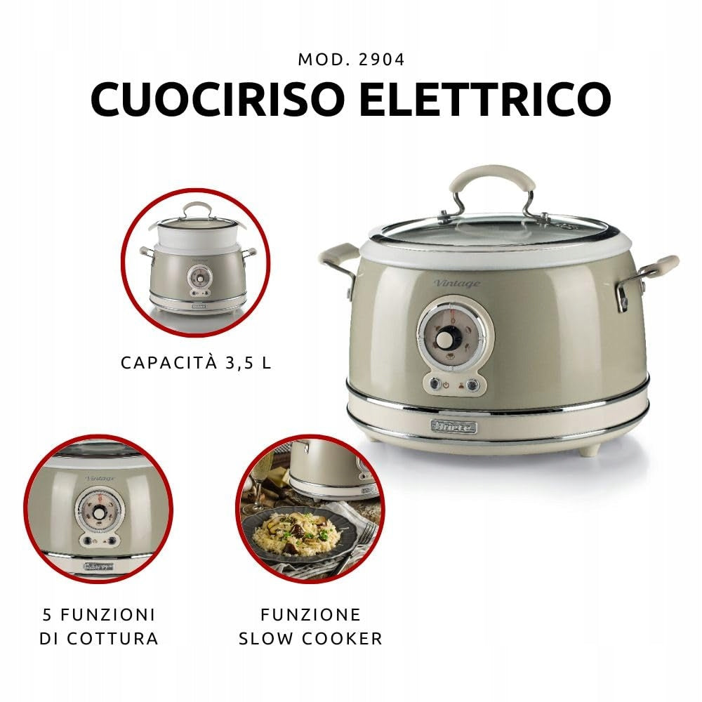 ARIETE Electric Rice Pot 00C290403AR0 Steaming Packaging status original