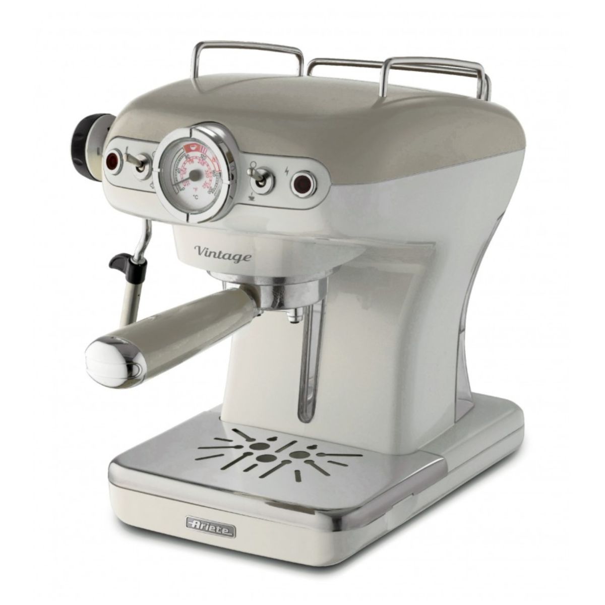 ARIETE flask espresso machine from the Vintage beige line