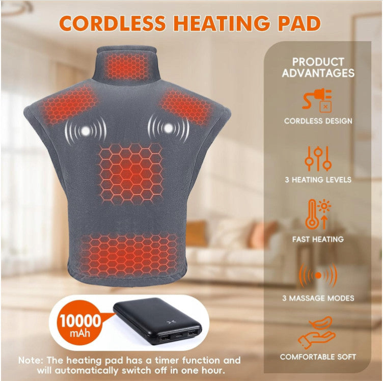 ARLIERSS Heating Blanket 3 Modes + 3 Massage Modes with 10000mah Battery Medical device no