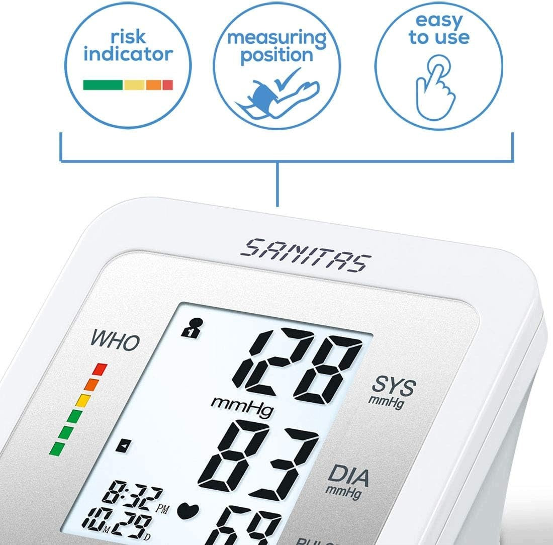 ARM BLOOD PRESSURE MONITOR SANITAS SBM 21 AUTOMATIC ARRHYTHMIA MEASUREMENT Medical device type medical device or in-vitro diagnostic medical device