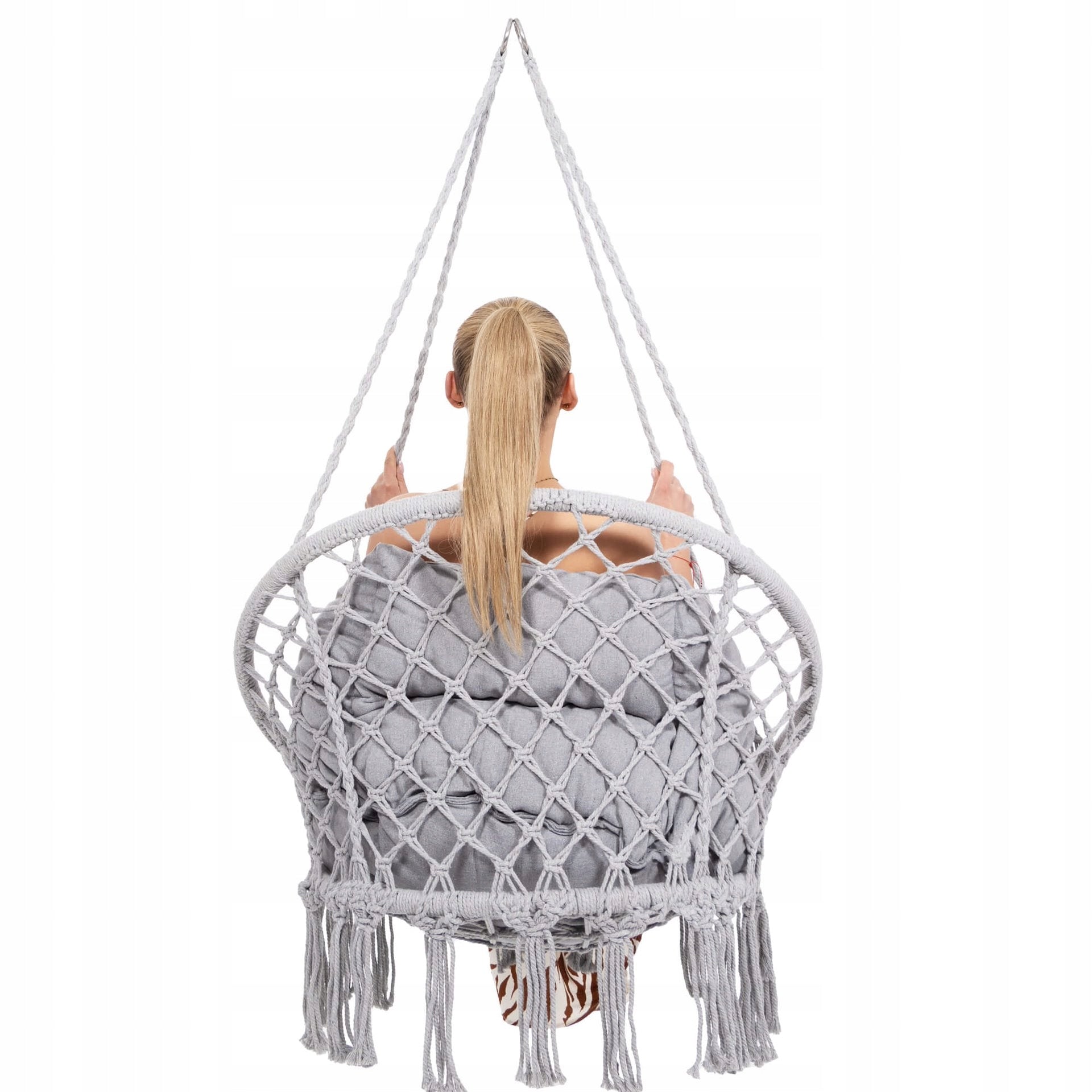 ARMCHAIR HANGING GARDEN SWING STORK NEST FOR GARDEN HOUSE WITH PILLOW Seat width 60 cm