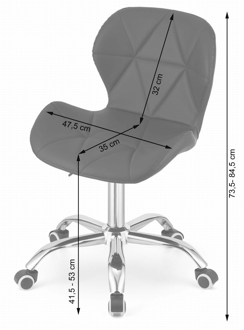 ARMCHAIR SWIVEL CHAIR FOR DESK AVOLA Faux Leather PINK Brand Oskar
