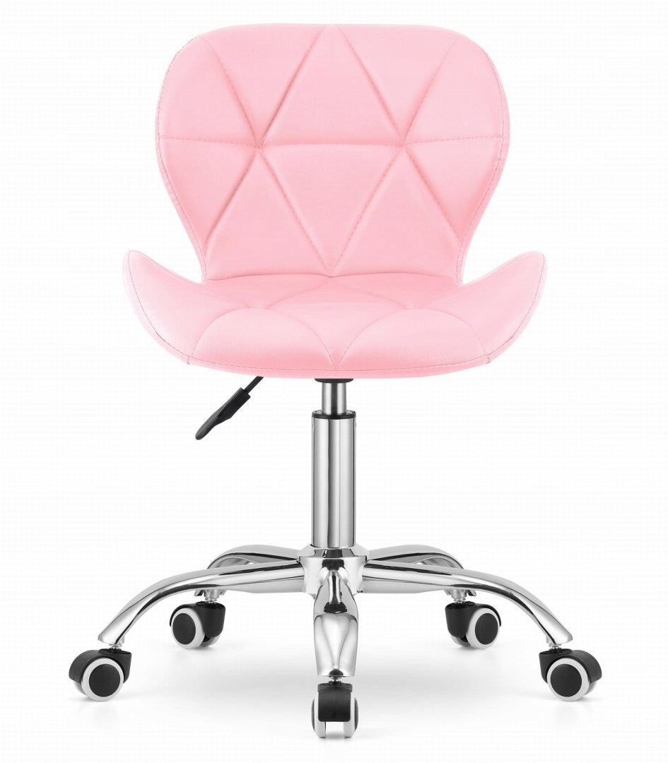 ARMCHAIR SWIVEL CHAIR FOR DESK AVOLA Faux Leather PINK Packaging status original