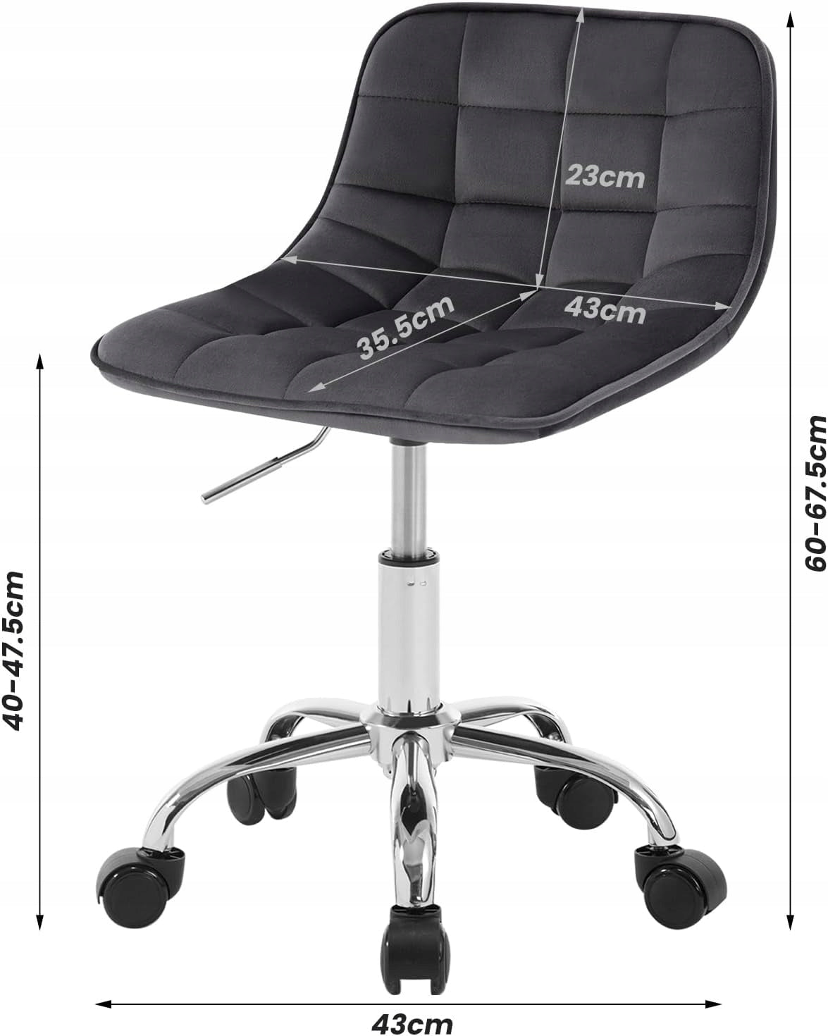 ARMCHAIR SWIVEL CHAIR for desk WOLTU dark grey Brand Woltu