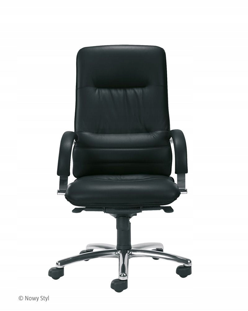 ARMCHAIR leather LINEA LE01 black Nowy Styl Multiblock