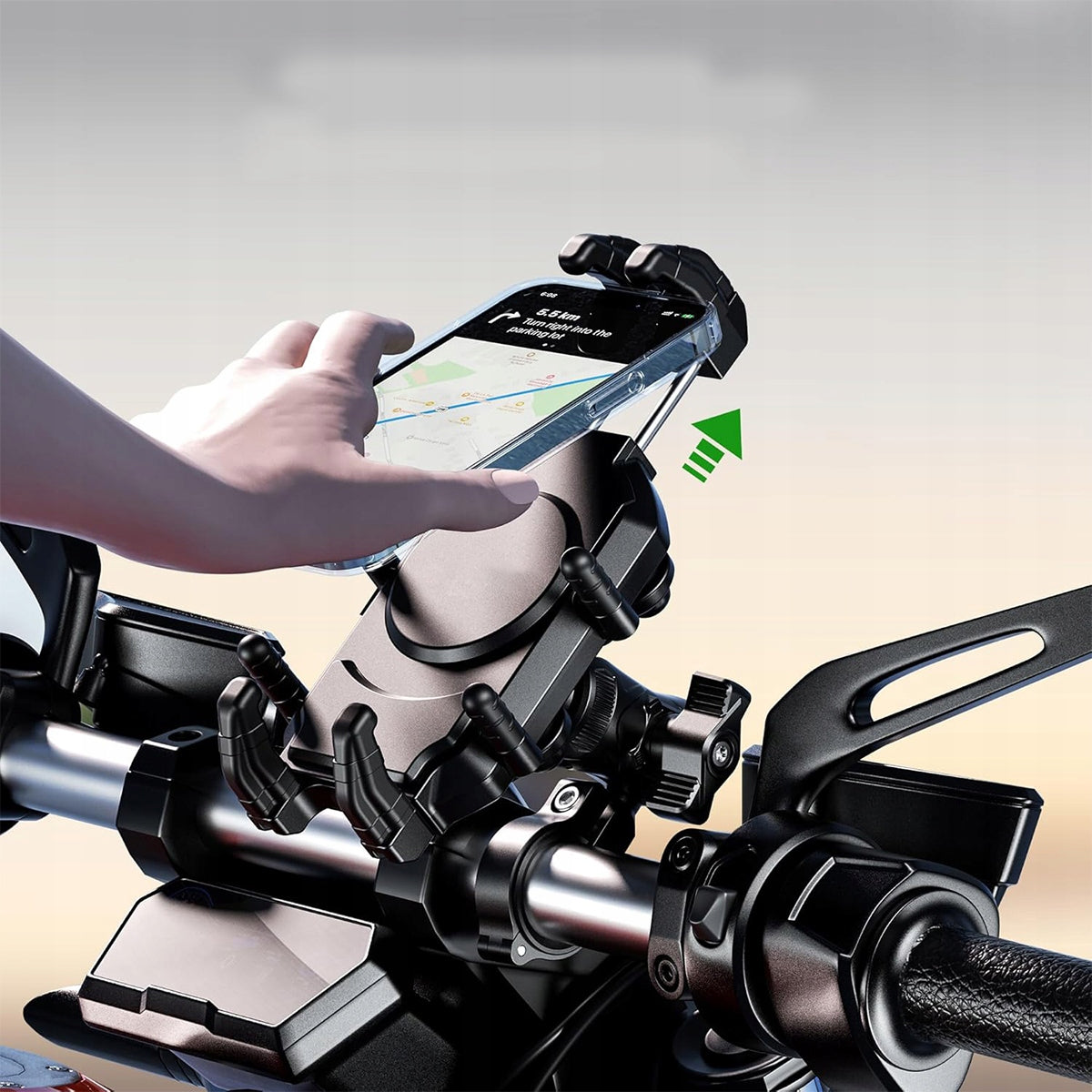 ARMORED ANTI-VIBRATION MOTORCYCLE BIKE HOLDER FOR PHONE 2026 NEW Packaging status original