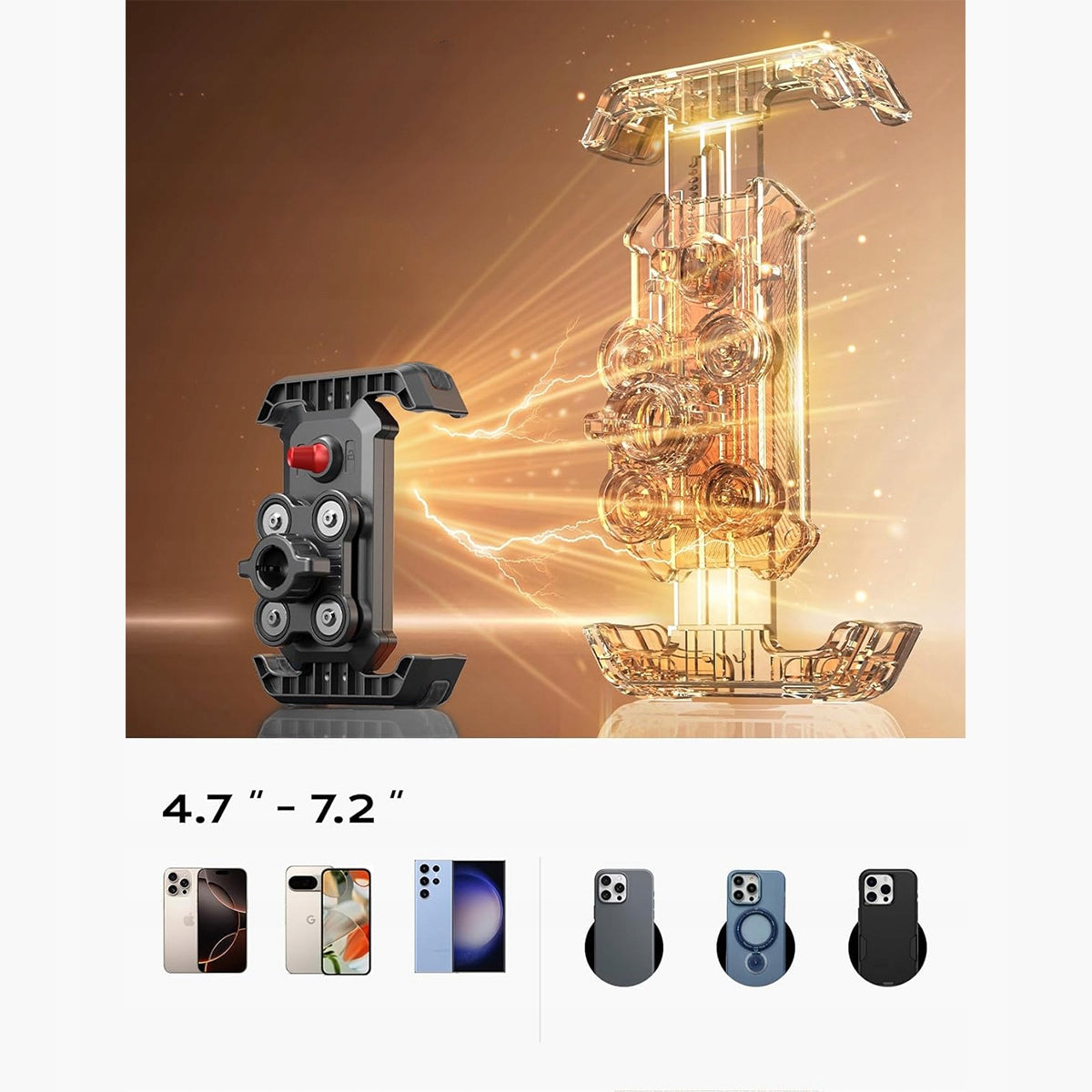 ARMORED ANTI-VIBRATION MOTORCYCLE BIKE PHONE HOLDER EAN (GTIN) 4894791747277