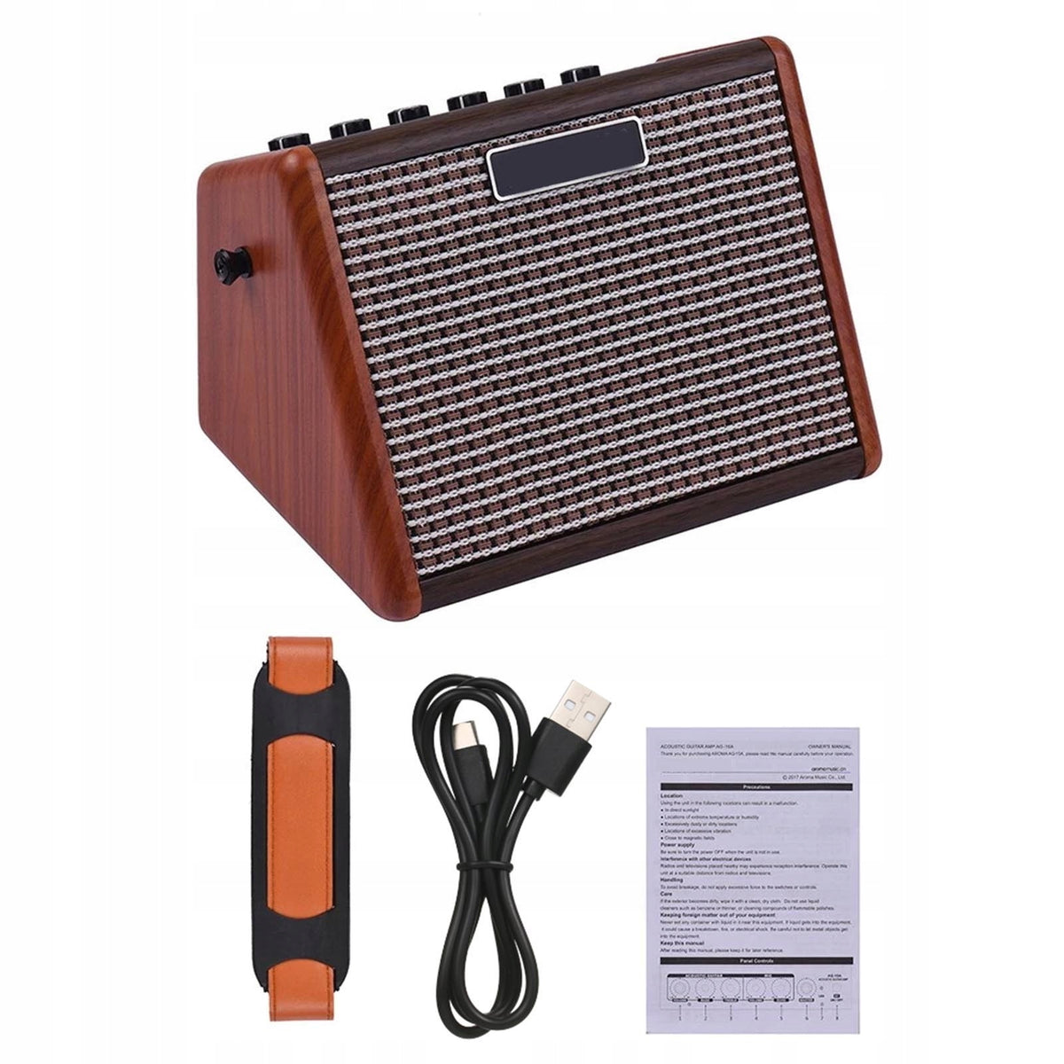 AROMA AG-15A 15W Portable Acoustic Guitar Amp Speaker BT Model other