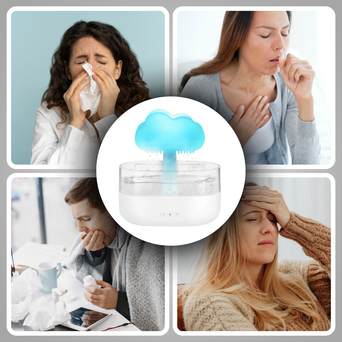 AROMA DIFFUSER HUMIDIFIER FOR ESSENTIAL OILS AROMATHERAPY Dominant color white