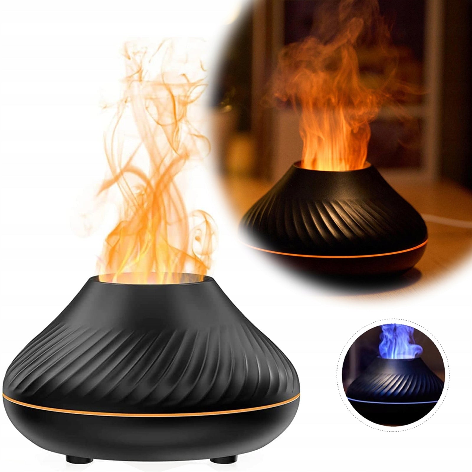 AROMA DIFFUSER WITH FLAME EFFECT, 130 ML, HUMIDIFIER, DIFFUSER