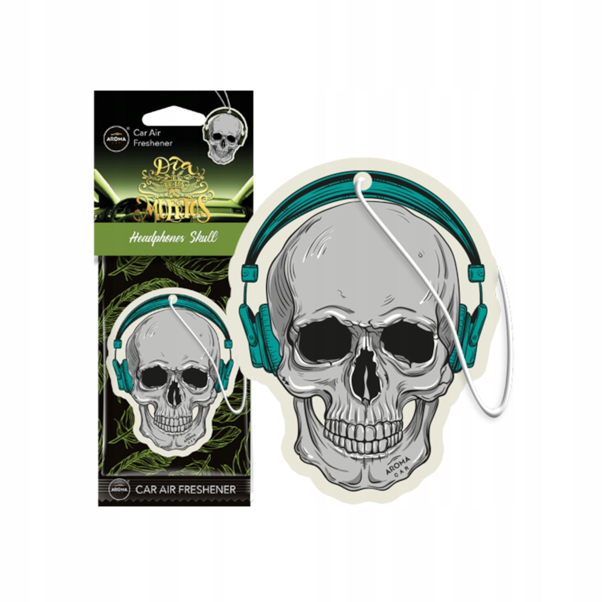 AROMA HEADPHONES SKULL DIA DE LOS MUERTOS FRAGRANCE PENDANT