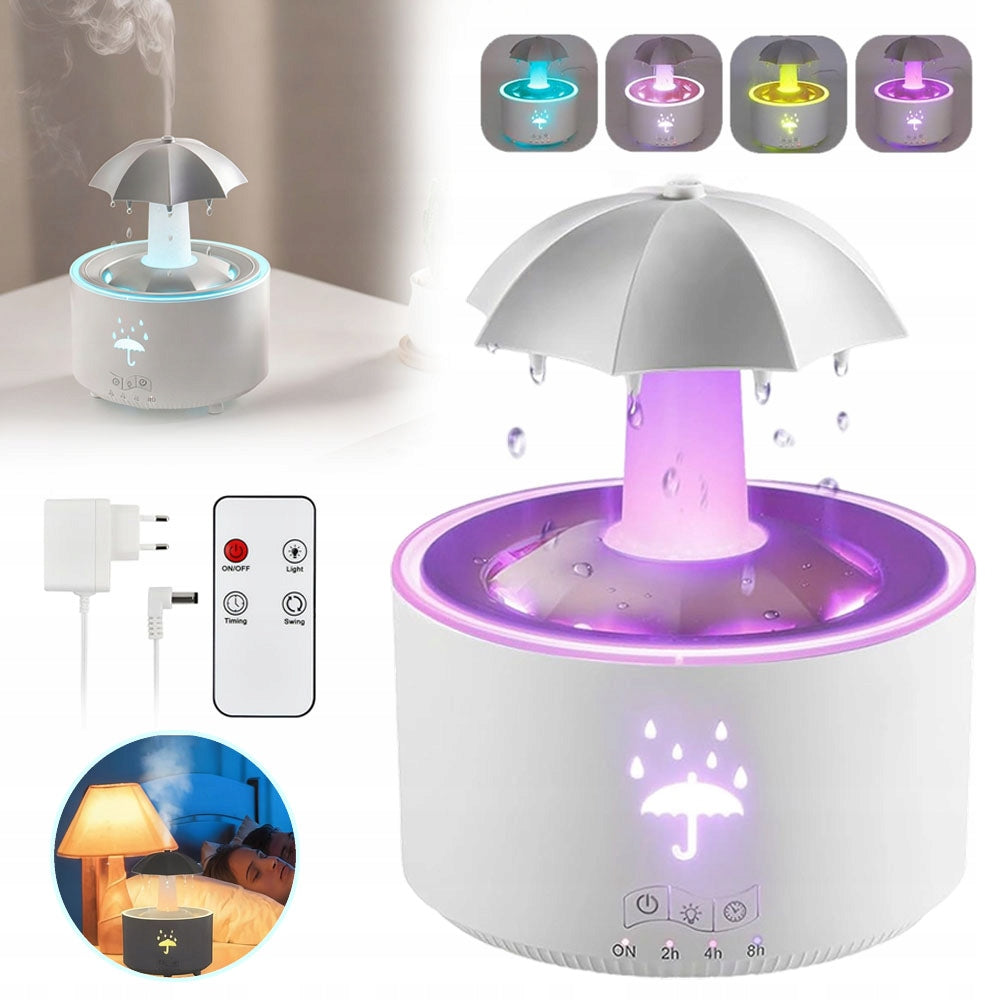 AROMATHERAPY DIFFUSER, RAIN SOUNDS FOR FALLING ASLEEP 300 ML HUMIDIFIER