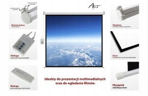 ART Electric screen 16:9 119'' 264x147cm with remote control FS-119 16:9
