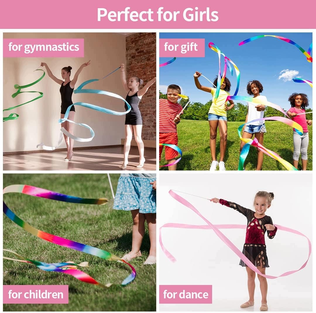ART GYMNASTIC TAPES FOR CHILDREN 6 PIECES 200CM WITH METAL ROD Width 45 mm