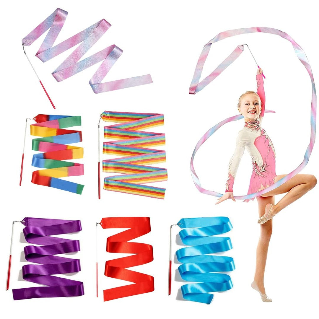 ART GYMNASTIC TAPES FOR CHILDREN 6 PIECES 200CM WITH METAL ROD