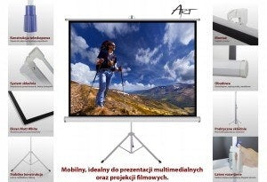 ART Hand screen on tripod 4:3 120" 244x183cm TS-120 4:3 Packaging status original