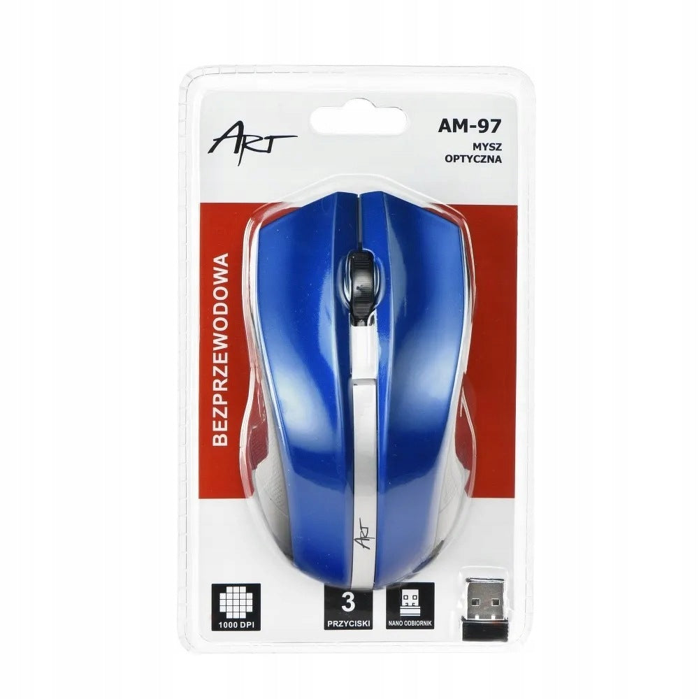 ART wireless computer mouse 2,4G 1000 dpi AM-97 blue Manufacturer Art