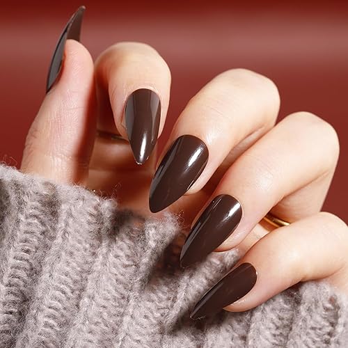ARTIFICIAL ALMOND NAILS SET OF 24 FOR WOMEN BIRTHDAY STICKERS Brand no brand