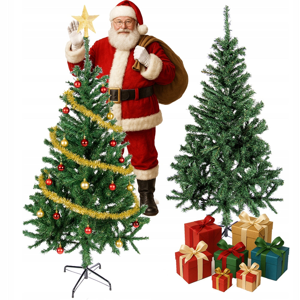 ARTIFICIAL CHRISTMAS TREE 150CM DENSE FIR GREEN FOR HOME CHRISTMAS HOLY