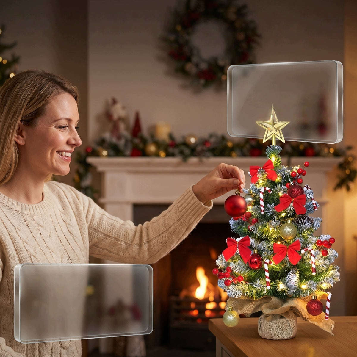 ARTIFICIAL CHRISTMAS TREE 60 CM, ARTIFICIAL MINI CHRISTMAS TREE WITH LIGHT Height up to 100 cm