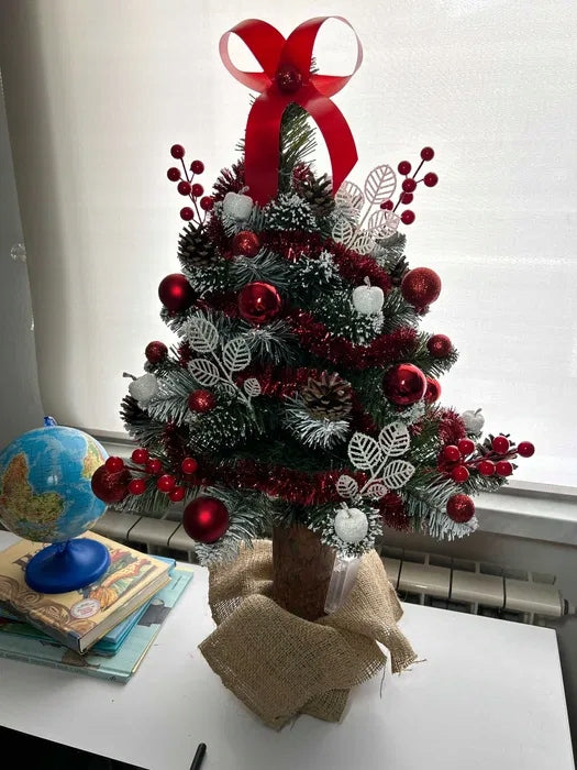 ARTIFICIAL CHRISTMAS TREE 70 diamond pine on the trunk DRESSED BAUBLE LIGHTS Manufacturer Packaging status original