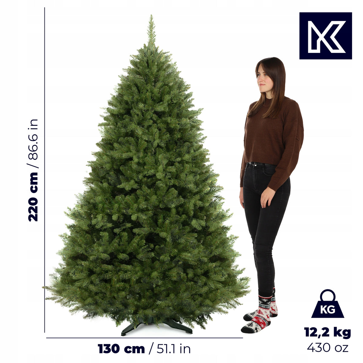 ARTIFICIAL CHRISTMAS TREE AS LIVE 220 cm AS LIVE DENSE CAUCASIAN SPRUCE PREMIUM Manufacturer code K5539