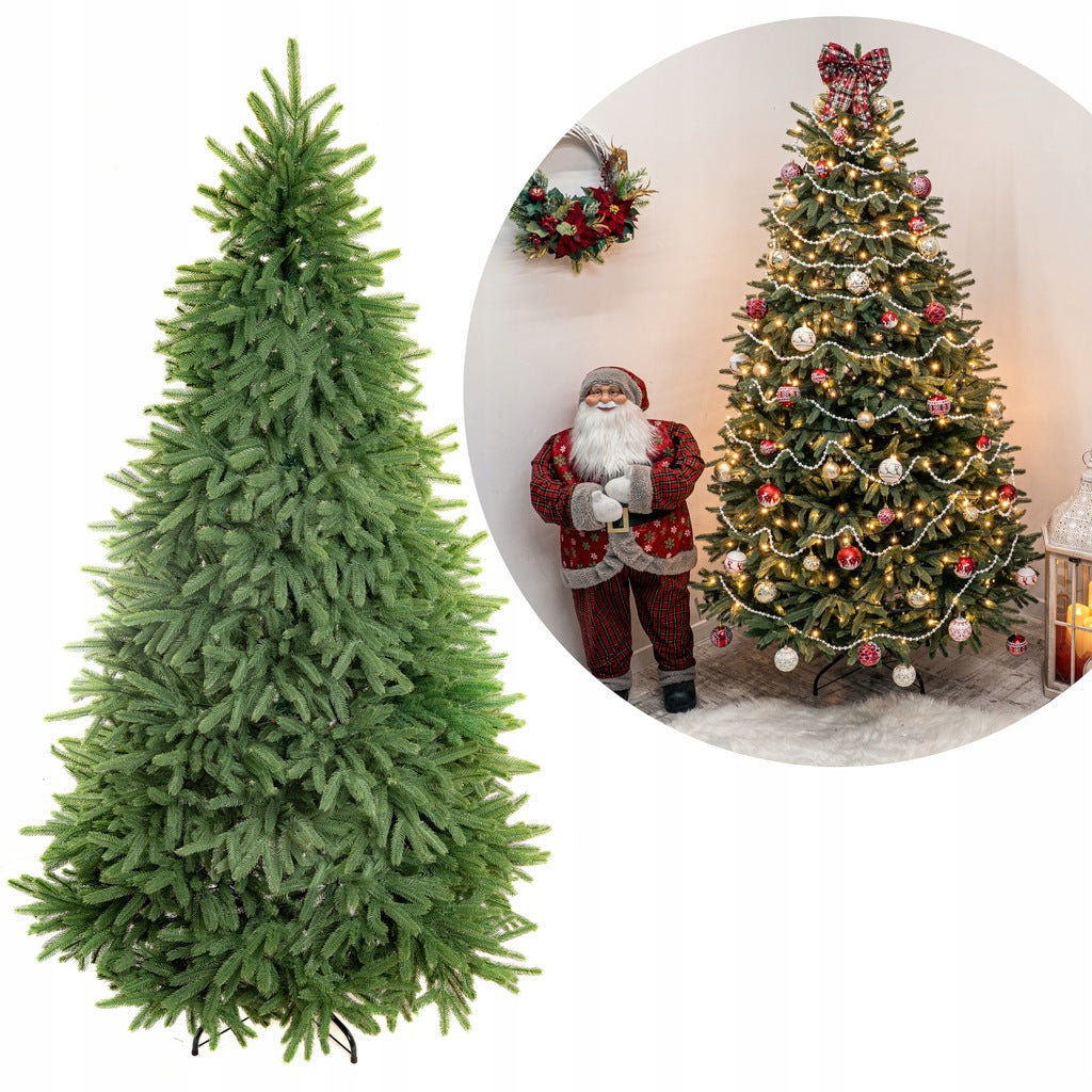 ARTIFICIAL CHRISTMAS TREE GREEN AS LIVE 220cm PE 100% SILICONE FOR CHRISTMAS Packaging status original