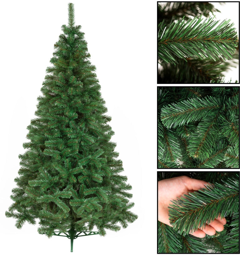 ARTIFICIAL CHRISTMAS TREE GREEN FIR DENSE STAND LIKE ALIVE 220cm SPRUCE FOR CHRISTMAS Packaging status original