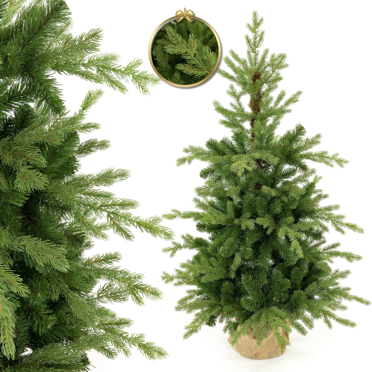 ARTIFICIAL CHRISTMAS TREE JURASSIC SPRUCE IN PE + PVC POT 100 cm
