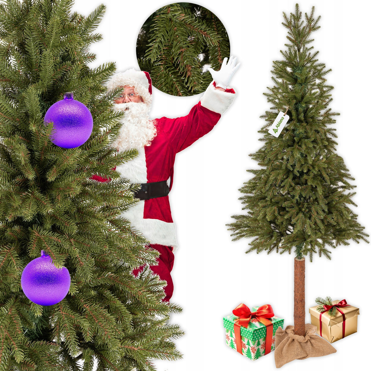 ARTIFICIAL CHRISTMAS TREE ON THE TRUNK LIKE LIVE SPRUCE 220 CM 100% PE DENSE