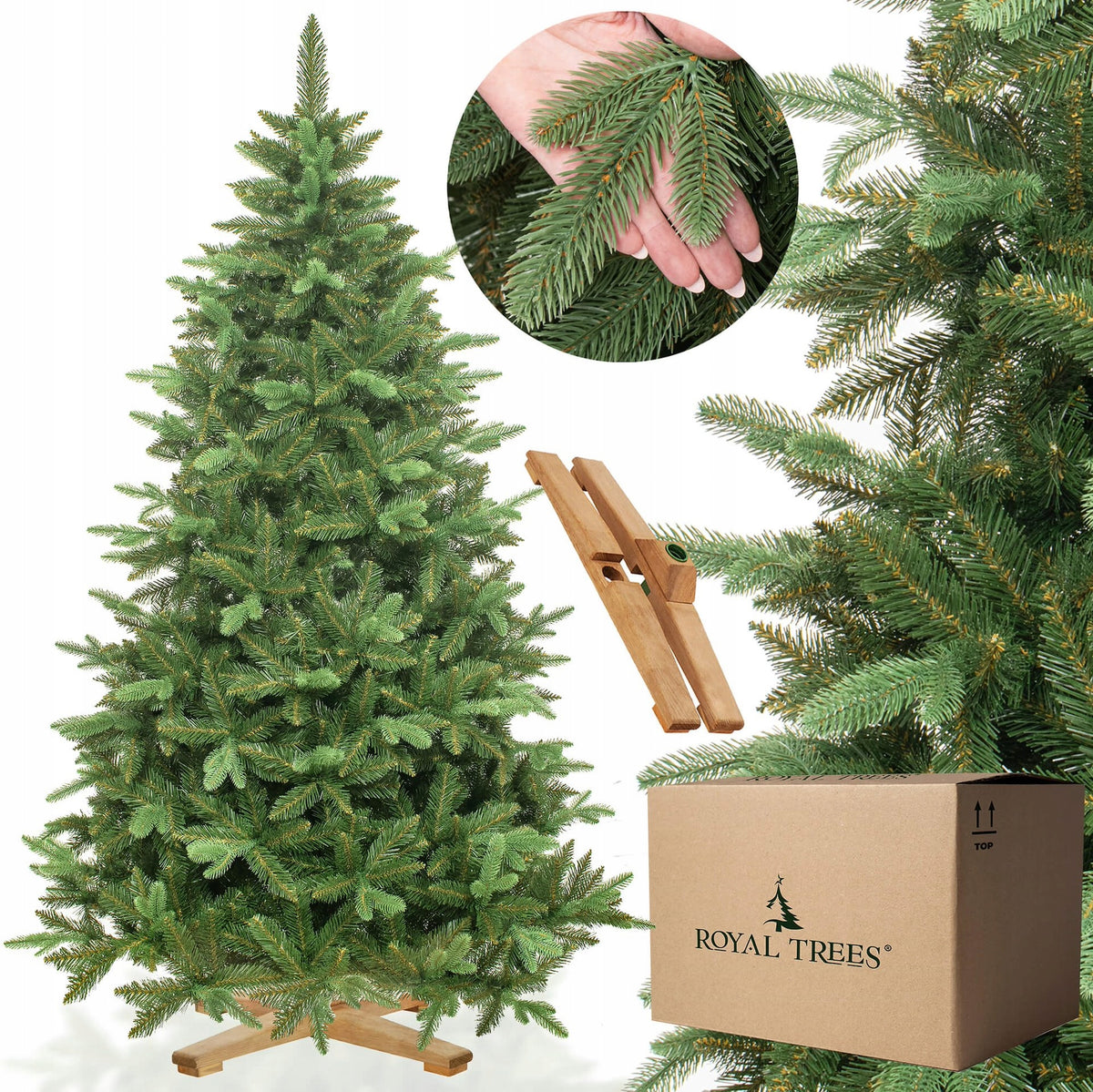 ARTIFICIAL CHRISTMAS TREE PE 180 cm LIKE LIVE SIBERIAN SPRUCE ROYAL TREES PREMIUM