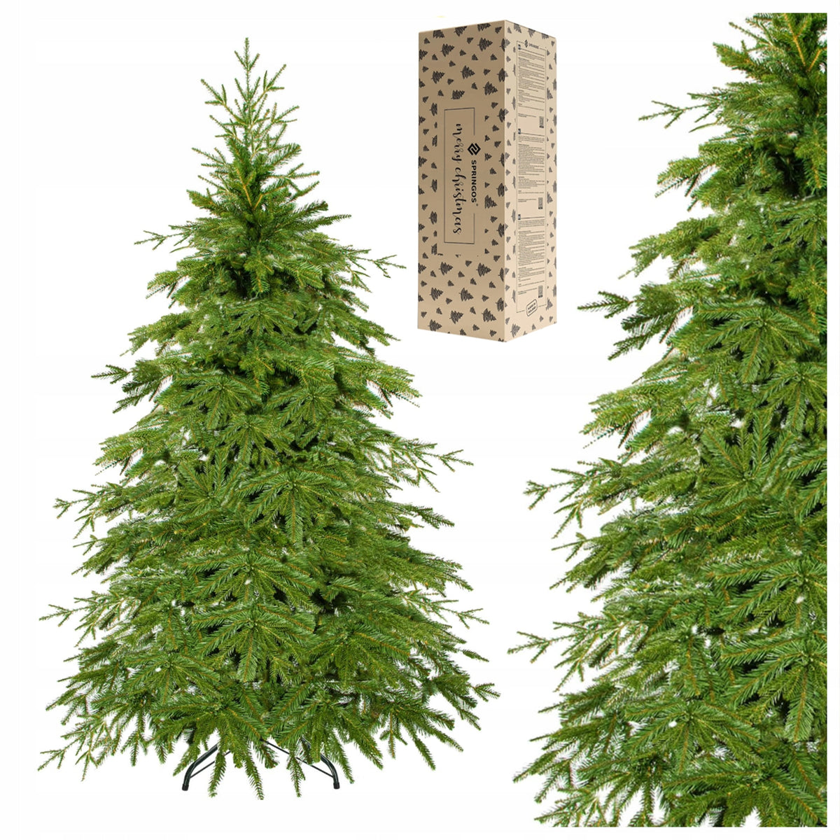 ARTIFICIAL CHRISTMAS TREE PE NATURAL SPRUCE PREMIUM 180cm DENSE BEAUTIFUL STAND