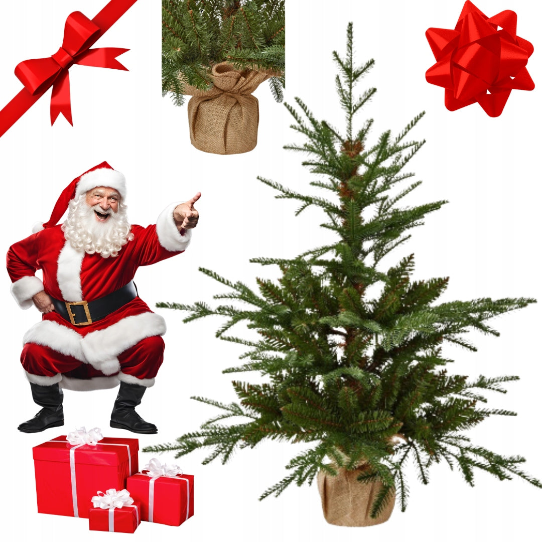 ARTIFICIAL CHRISTMAS TREE WITH A BASE, NATURAL APPEARANCE, 90 CM