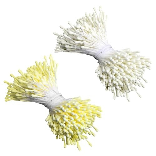 ARTIFICIAL FLOWER RODS COTTON YELLOW BEIGE DIY 750 PCS Brand no brand