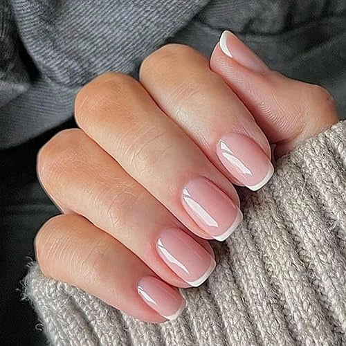 ARTIFICIAL FRENCH SQUARE NAILS FOR WOMEN SET OF 24 PCS. Brand no brand