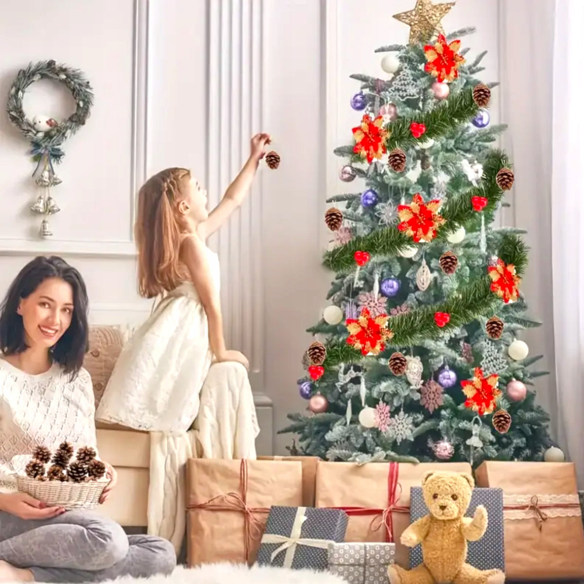 ARTIFICIAL GARLAND SPRUCE CHRISTMAS TREE 500cm SPRUCE CHAIN FLORISTIC Brand SPJ CHOINKI