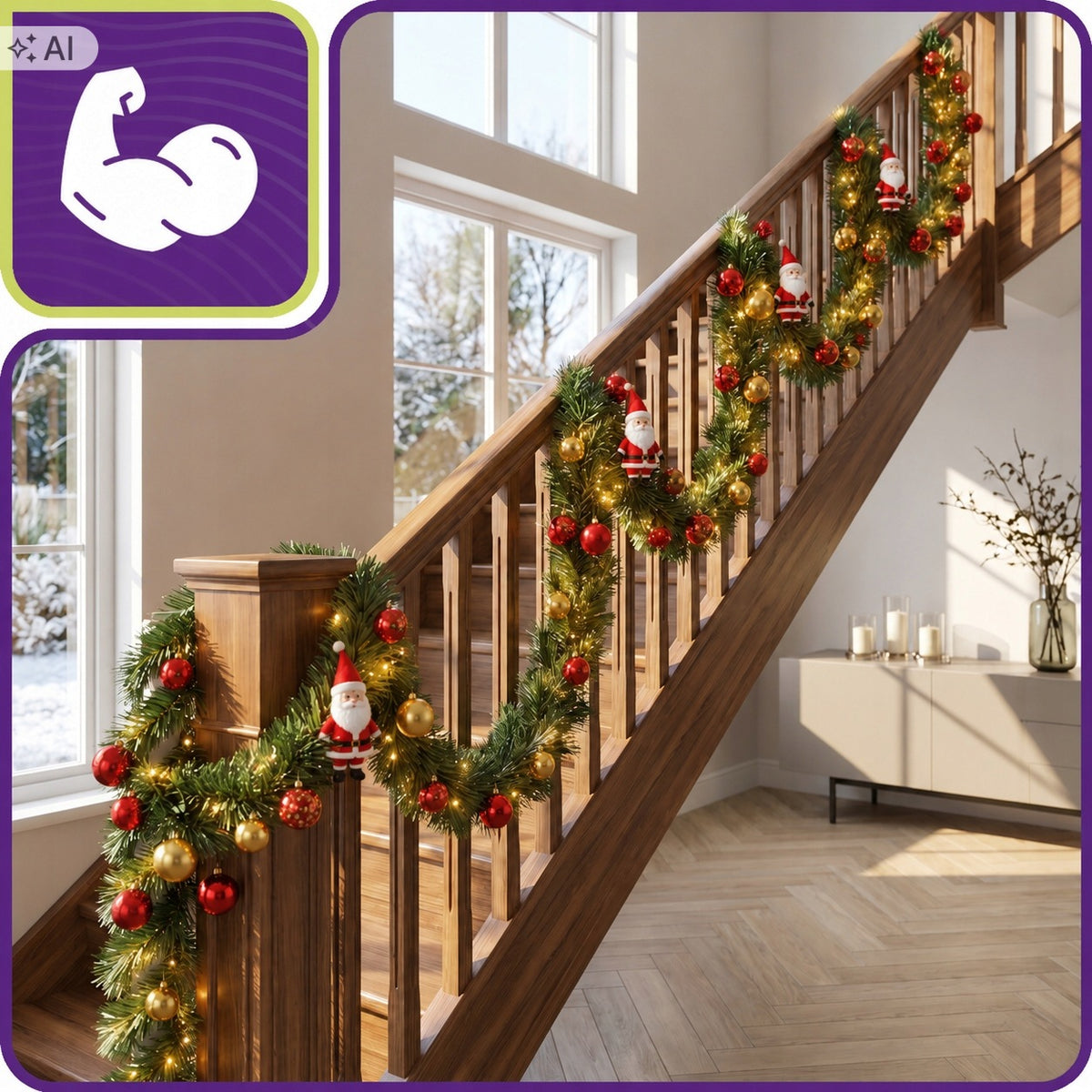 ARTIFICIAL GARLAND SPRUCE CHRISTMAS TREE 500cm SPRUCE CHAIN FLORISTIC Packaging status original