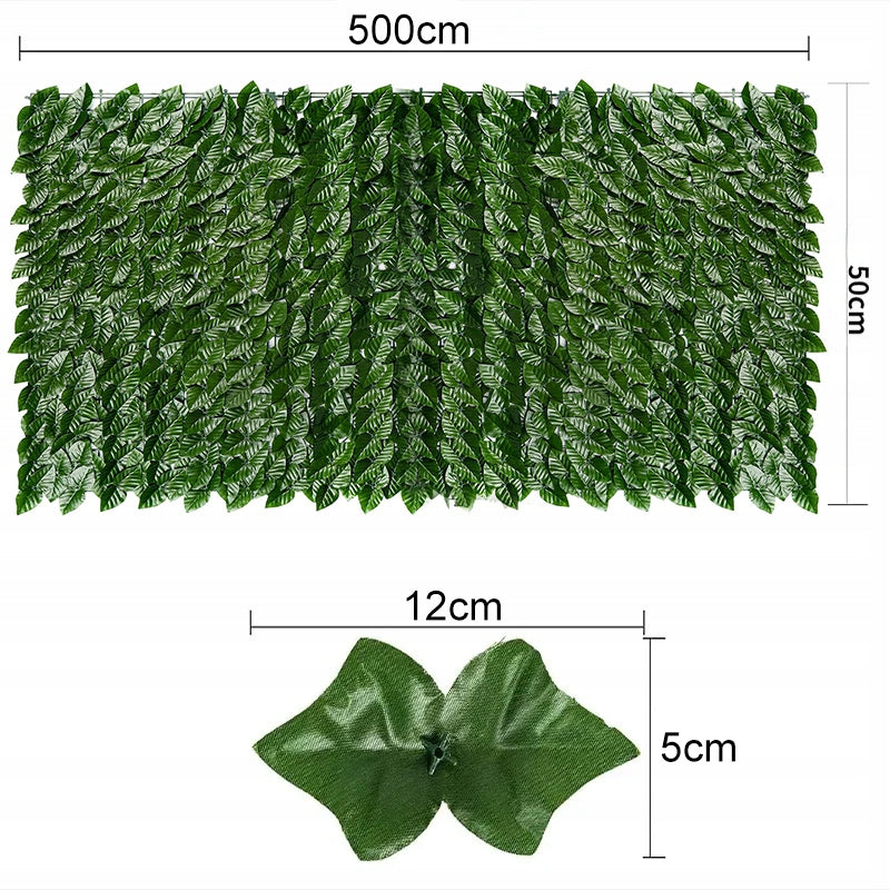 ARTIFICIAL HEDGE IVY FOR FENCE BALCONY WALL MESH 5 m x 50 cm Manufacturer Heckermann